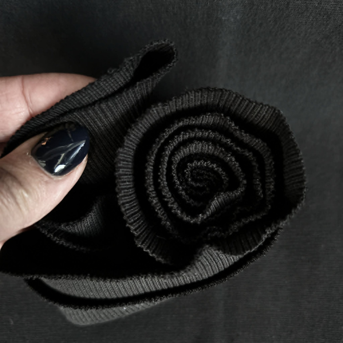Looped knit fabric HEAVY 400g - BLACK