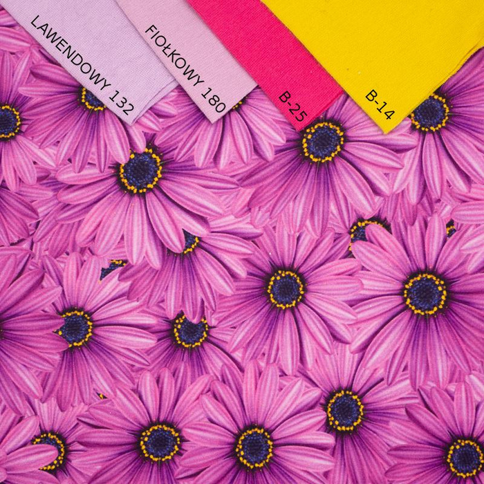 GERBERAS - single jersey with elastane TE210