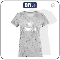 T-SHIRT DAMSKI - QUEEN / beton - single jersey S