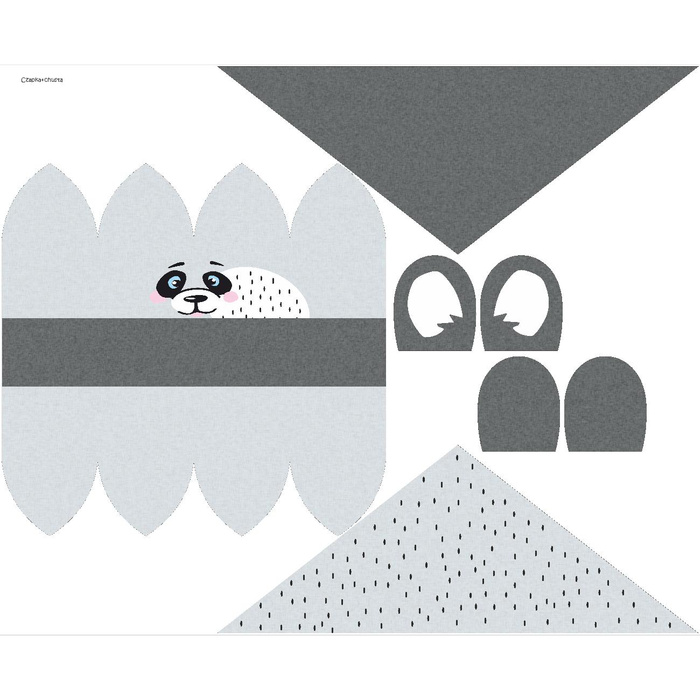 KINDER MÜTZE UND SCHAL (TEDDY) - PANDABÄR AMELIE 55-58