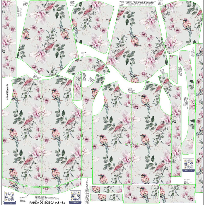 KINDERPARKA (ARIEL) - SPRING MELODY m. 1 - Nähset (134/140)