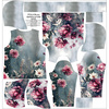DÁMSKA MIKINA (POLA) CLASSIC S KAPUCÍ - VINTAGE FLOWERS VZ. 4 - Sada šití XXXL