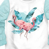 KINDERPYJAMAS "MIKI" - FLAMINGOS Ms. 2 / weiß - Nähset