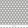 WHITE DOTS / grey - Cotton woven fabric