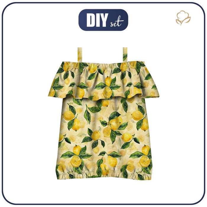 Carmenausschnitt Bluse (SARA) -  LEMON wz.2  - Nähset 