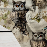 PASTEL BIRDS M. 4 (EULE) - Krepp