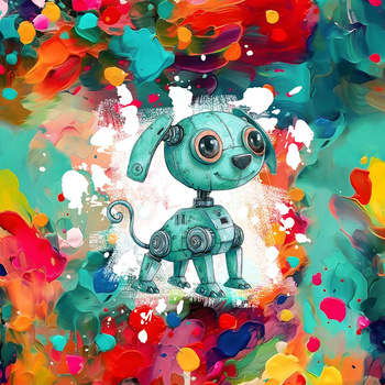 DOG NEUTRON - panel (60cm x 50cm)  Potahový velur