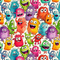 FUNNY MONSTERS M. 3 - Viskose Jersey