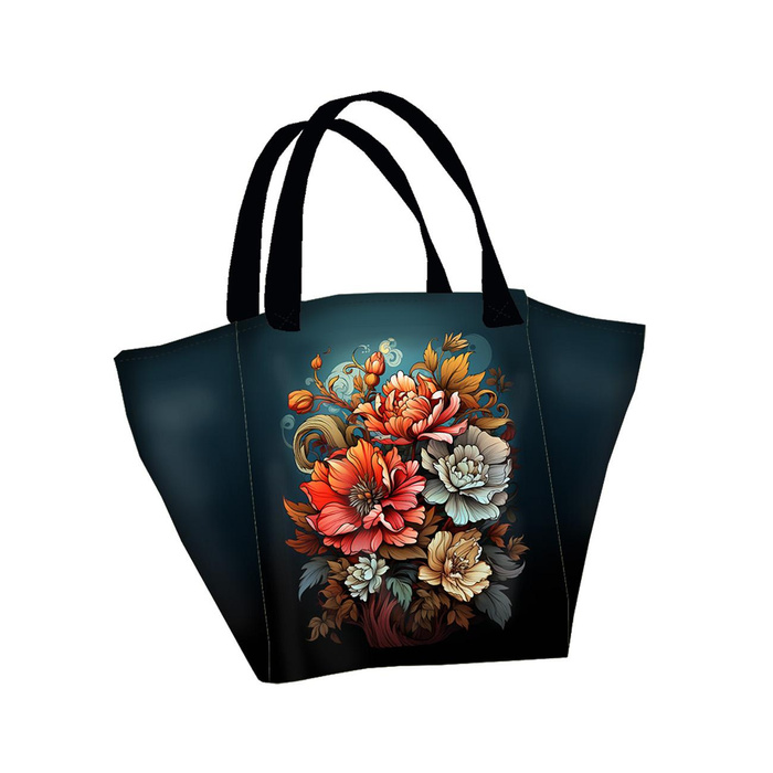 Torba XL z saszetką 2 w 1 - Bouquet of flowers wz.5 - zestaw do uszycia
