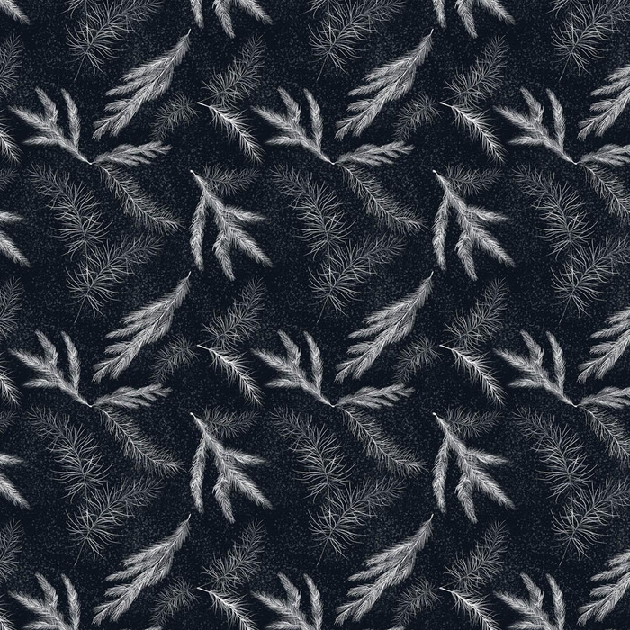 WINTER TWIGS pat. 3 (WINTER IN PARK) - Woven Fabric for tablecloths