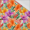 FLOWERS PAPAYA ORANGE WZ. 11 - tkanina wodoodporna