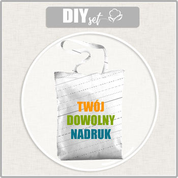 SHOPPER TASCHE - MIT EIGENEM AUFDRUCK - Baumwoll Webware - Nähset