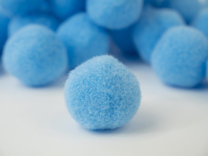 Pomponik błękit pudrowy