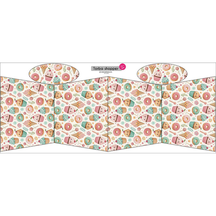 TORBA SHOPPER - SWEETS wz.8 - zestaw do uszycia