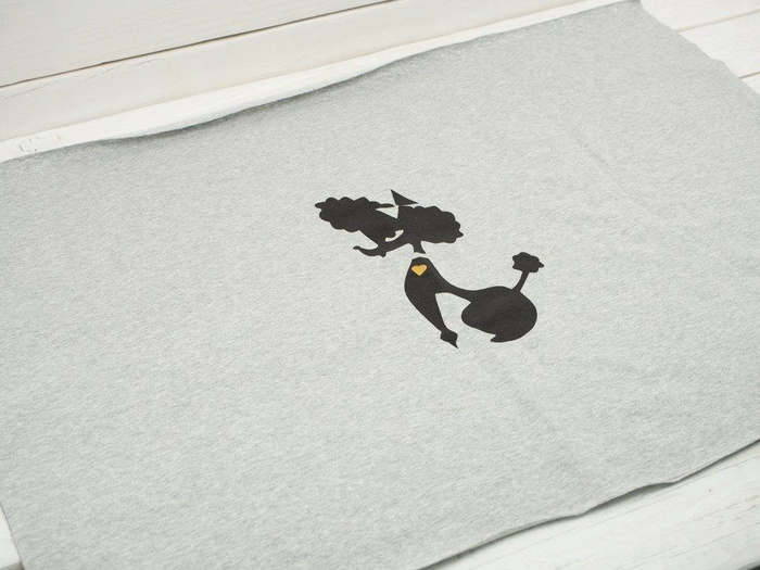 PUDEL "L" / melange hellgrau - Paneel, Sommersweat PE240