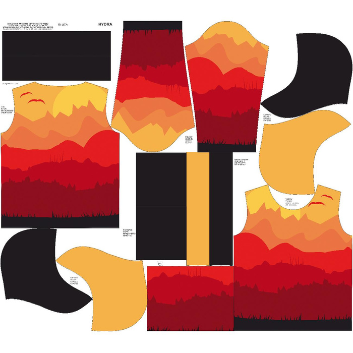 UNISEX HOODIE (HYDRA) - ROTE SAVANNE - Nähset M