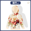 DZIECIĘCA BLUZA Z KAPTUREM (ALEX) - WATERCOLORS FLOWERS wz. 5 - dzianina pętelkowa (134/140)