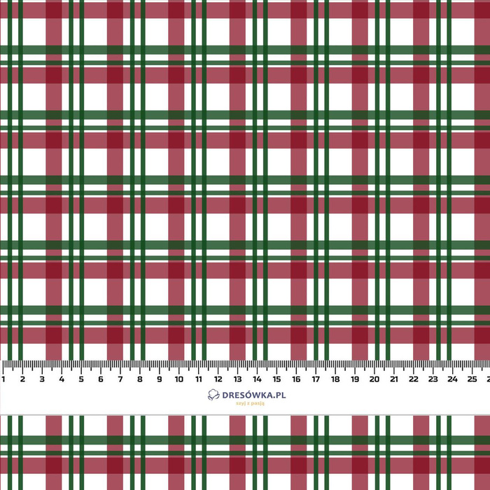 CHECK PAT. 1 / red - looped knit fabric