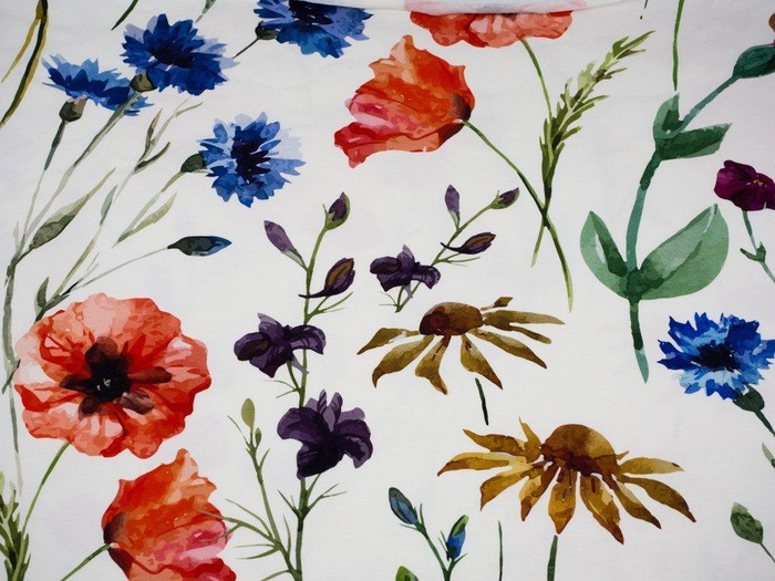 WIESENBLUMEN / vanille - Viskose-Jersey WE210