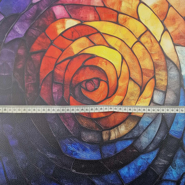 STAINED GLASS WZ.3  (46 cm x 50 cm) - thick pressed leatherette