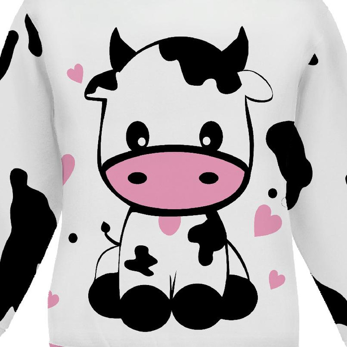 CHILDREN'S (NOE) SWEATSHIRT - COW ADELE - looped knit fabric (86/92)