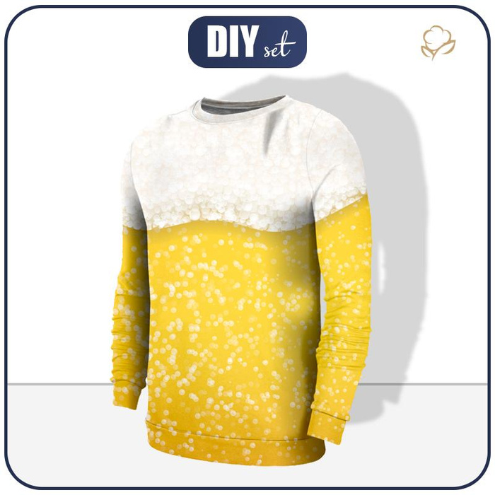 MĘSKA BLUZA - PIWO - elastyczna dresówka drapana XXXL