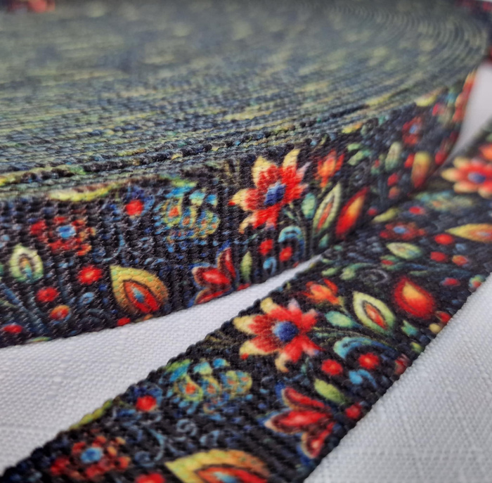 Webbing Tape with Print 25mm -  Folk Art wz.7 
