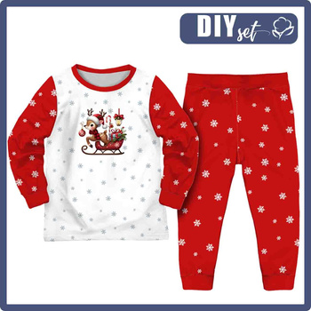 CHILDREN'S PAJAMAS " MIKI" - WINTER ANIMALS VZ. 18 - sewing set (110/116)