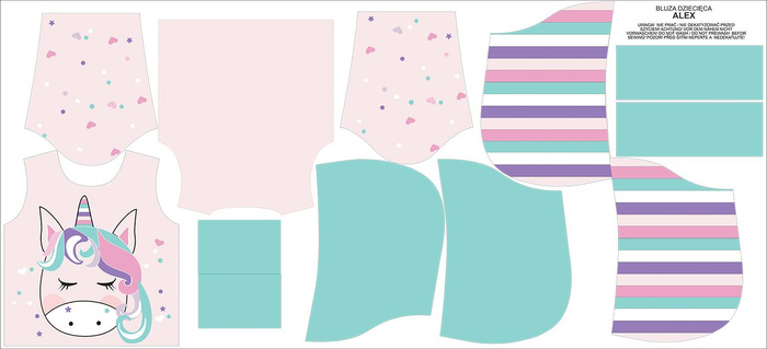 KID'S HOODIE (ALEX) - UNICORN ALICE - sewing set