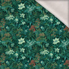 VERDIGRIS / FLOWERS - teplákovina počesaná s elastanem ITY
