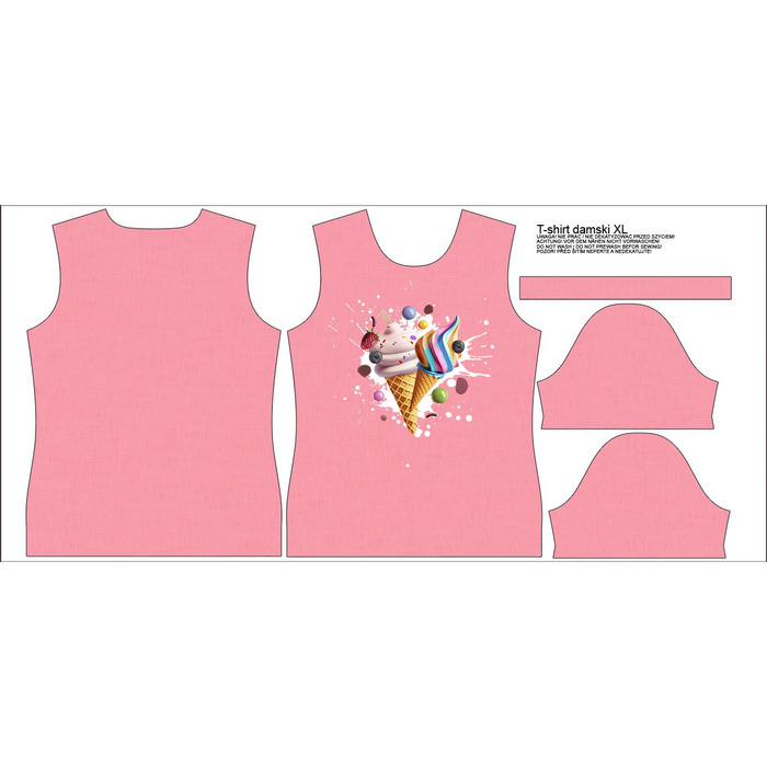WOMEN’S T-SHIRT (XL) - SWEETS pat.16 - sewing set
