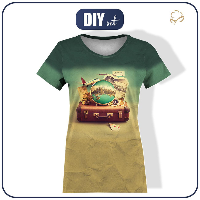 WOMEN’S T-SHIRT - TRAVEL TIME PAT. 2 - sewing set XL