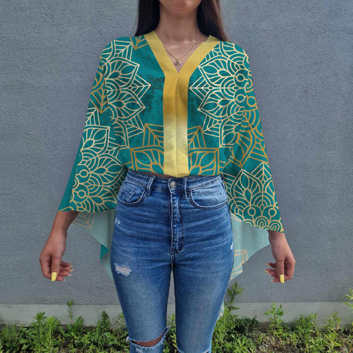 PAREO - MANDALA vz. 5 / Smaragdově zelená - Sada šití 