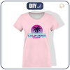 WOMEN’S T-SHIRT - CALIFORNIA BEACH / pink - single jersey XS