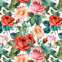 FLOWERS WZ.45 - Viskose Jersey