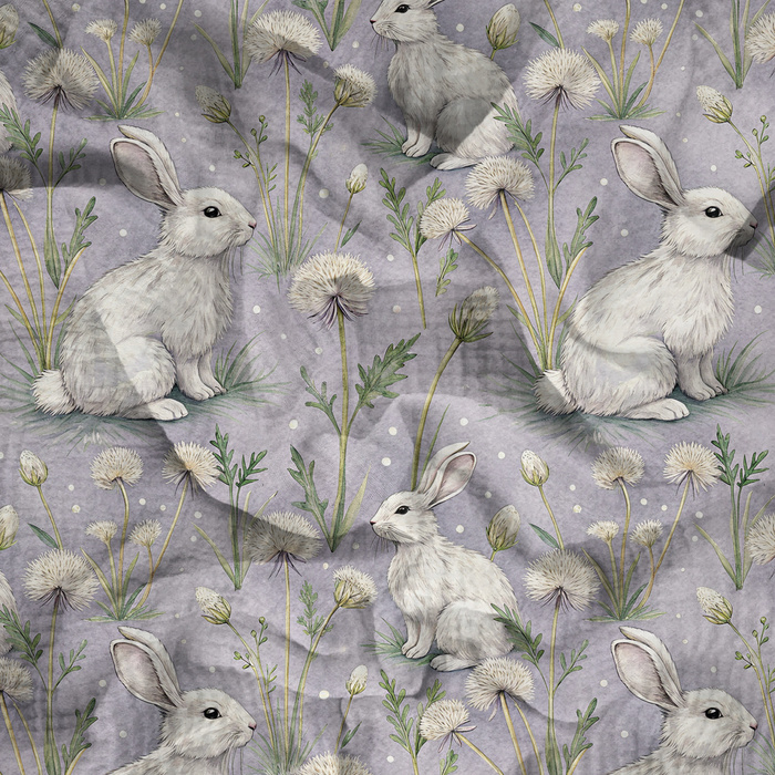 HAPPY BUNNY WZ. 5 - Muślin bawełniany