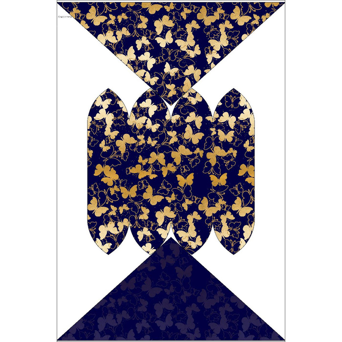 KID'S CAP AND SCARF (CLASSIC) - BUTTERFLIES / gold 59-61