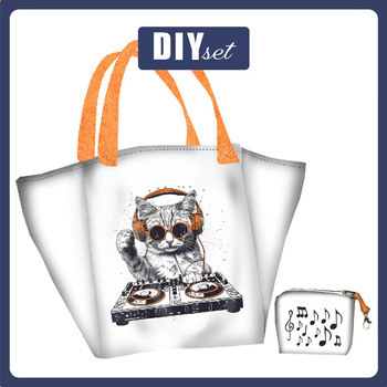 Taška XL s sáčkem 2 v 1 - MUSIC CAT - sada siti