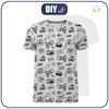 T-SHIRT MĘSKI - FOTOGRAF (HOBBY I ZAWODY) - szary / acid - single jersey XXXL