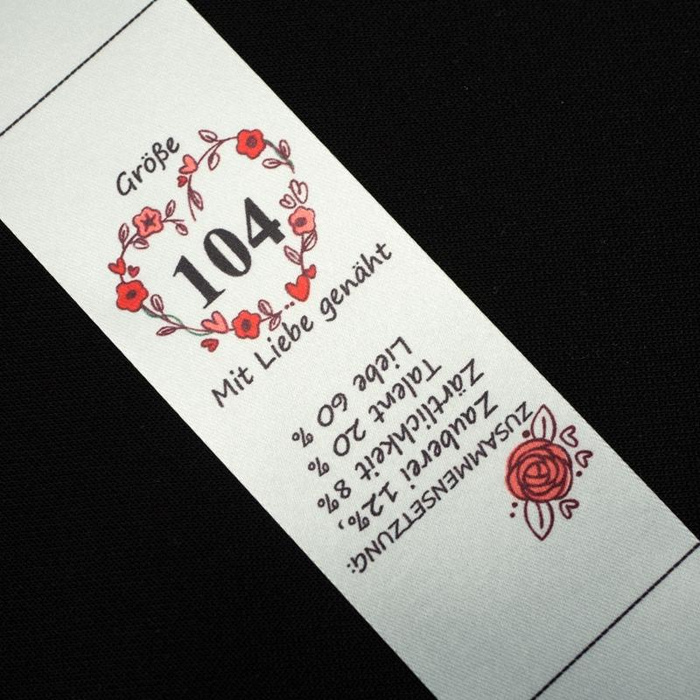 Mädchen Textillabel DE - Größe 134 - 4 Stck Set