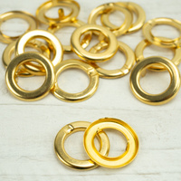 Metal eyelet with washers 12mm - gold