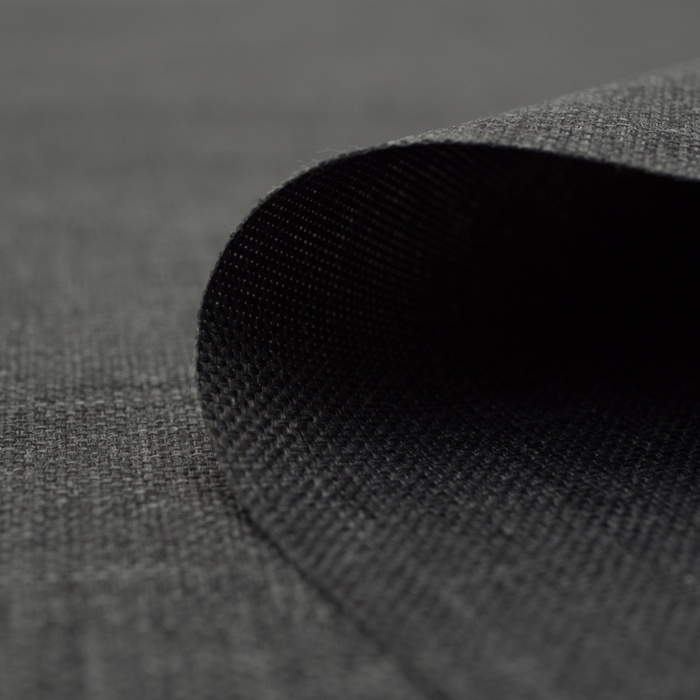Waterproof woven fabric linen imitation - DARK GREY 