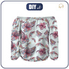Bardot neckline blouse SOFIA - HIBISCUS AND BUTTERFLIES - sewing set  M
