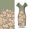 PASTELLBLUMEN  Ms. 2 - Kleid-Panel TE210