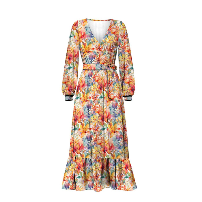 WICKELKLEID MIT RÜSCHEN "ABELLA" S - FLOWERS ms.37 - Nähset