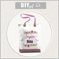 SHOPPER TASCHE - SUPER OMA / rosa - Wasserabweisende Webware - Nähset
