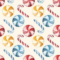 CHRISTMAS CANDIES (CHRISTMAS SEASON) - Cotton woven fabric