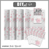 NAPKINS AND RUNNER - PINK SNOWFLAKES pat. 2 - sewing set