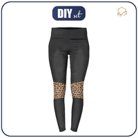 DAMEN THERMO LEGGINGS (GRETA) - LEOPARD / SPRENKEL - Nähset