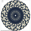 DAISIES PAT. 2 / dark blue - big circle skirt panel